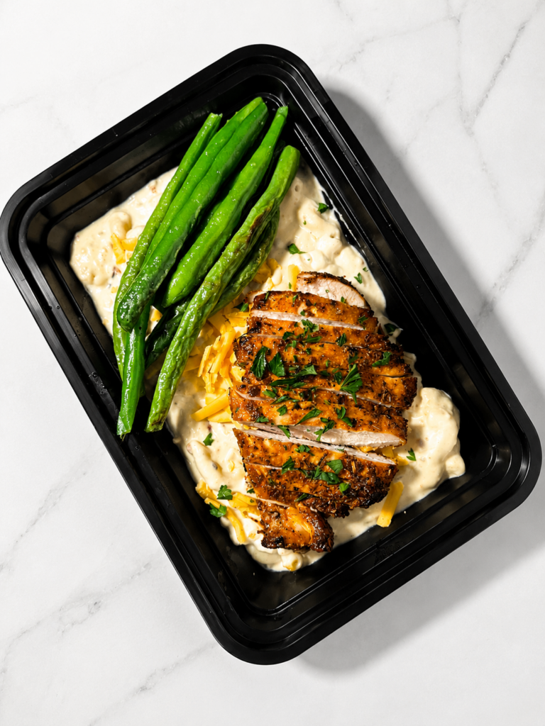 Chicken with Mac & Cheese